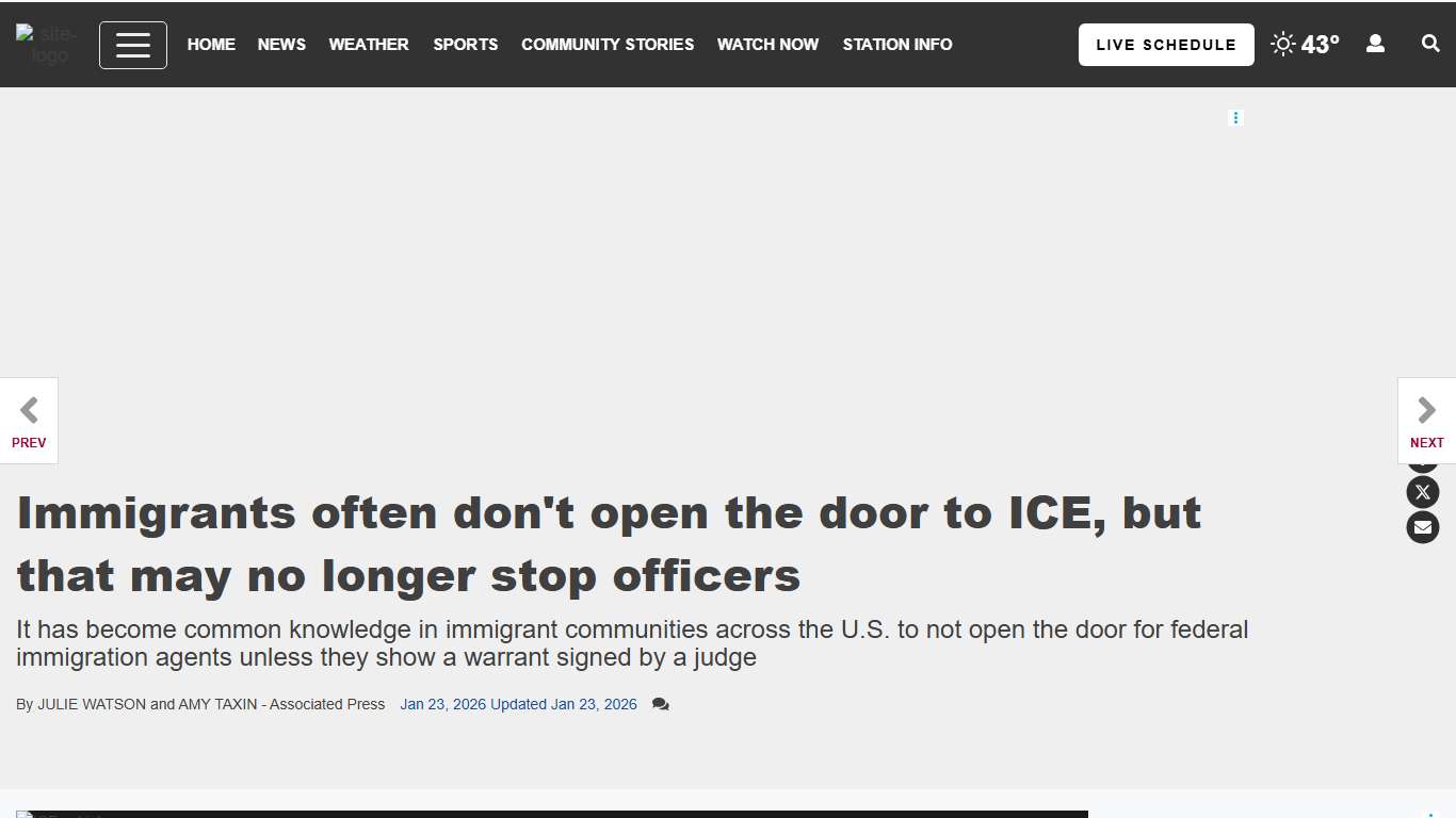 Immigrants often don't open the door to ICE, but that may no longer stop officers News wvua23.com
